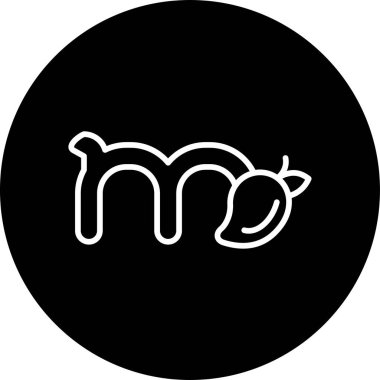 Küçük harf m 'nin vektör çizimi           