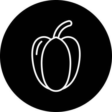 kırmızı biber simgesi, vektör illüstrasyonu 