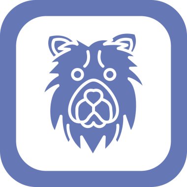 Chow Chow köpek simgesi, vektör çizimi