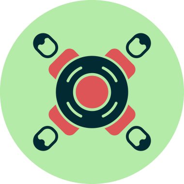 Basit simgeyi karşılama vektör illüstrasyonu