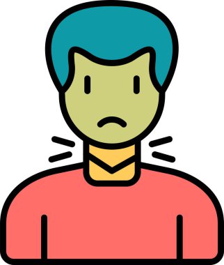 Tiroid. Web simgesi basit illüstrasyon