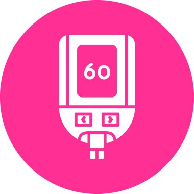 Glucometer simgesi, vektör illüstrasyonu basit tasarım