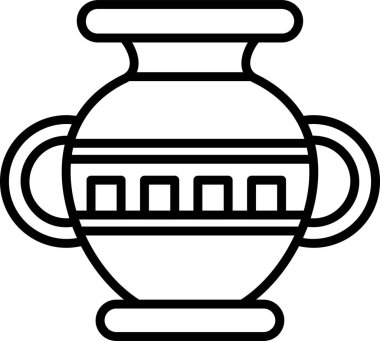 Vazo. Web simgesi basit illüstrasyon