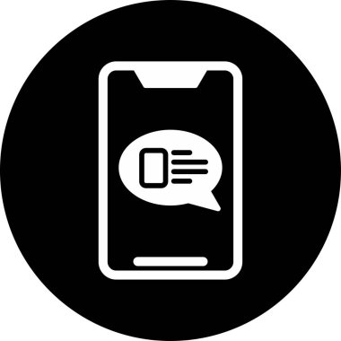 Sohbet mesajı vektör illüstrasyonu