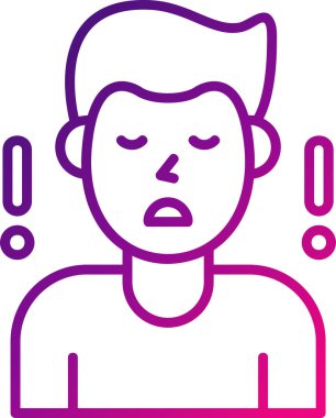 Endişe. Web simgesi basit illüstrasyon