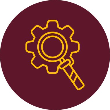 düz ayar simgesi, vektör illüstrasyonu