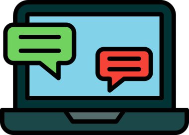 Röportaj web simgesi vektör çizimi