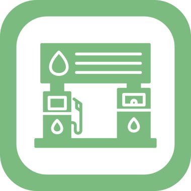 benzinlik ikonu vektör illüstrasyonu