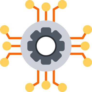 Bilgi ağı web simgesi basit illüstrasyon