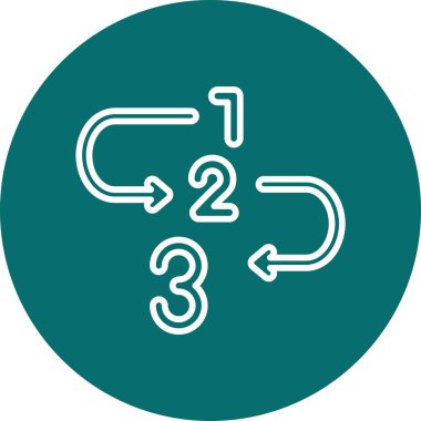 Sıralı. Web simgesi basit illüstrasyon