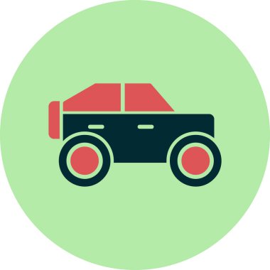 - Araba. Web simgesi basit tasarım 