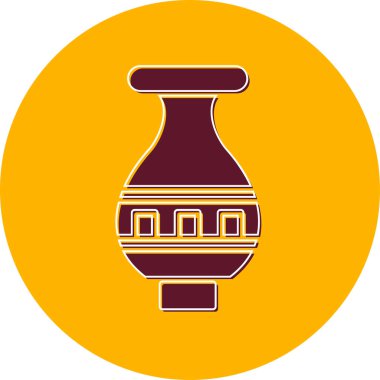 Vazo. Web simgesi basit illüstrasyon