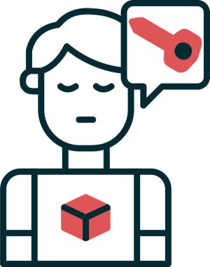 Sahibi. Web simgesi basit illüstrasyon