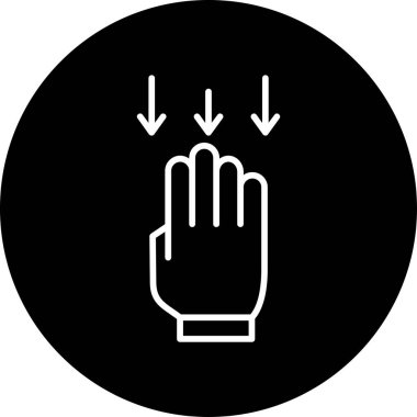 El simgesini kaydır. vektör illüstrasyonu