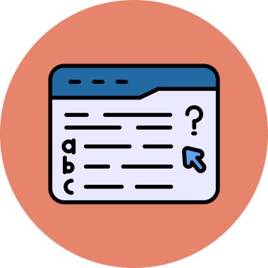 Belge simgesi, vektör illüstrasyonu basit tasarımı test et