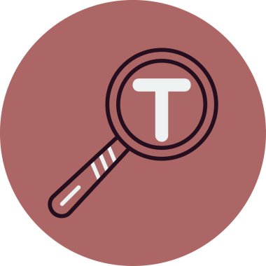 Metin Analiz simgesi vektör illüstrasyonu 