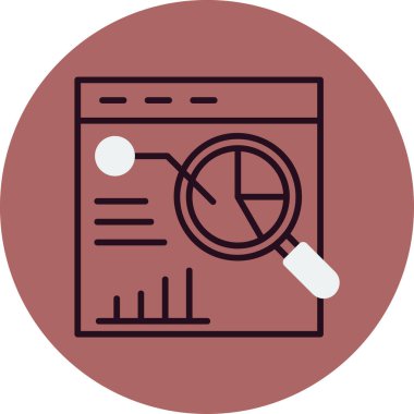 İstatistiksel Analiz simgesi vektör çizimi