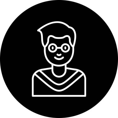 Öğrenci simgesi, vektör illüstrasyonu 