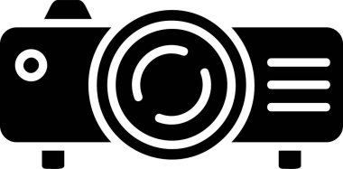 Projektör. Web simgesi basit illüstrasyon