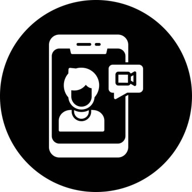 Video Çağrı vektör simgesi modern basit tasarım illüstrasyonu