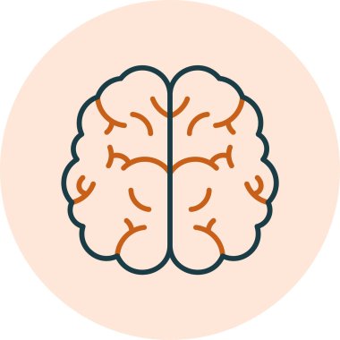 Beyin. Web simgesi basit illüstrasyon 