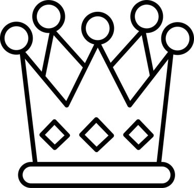 Taç. Web simgesi basit illüstrasyon 