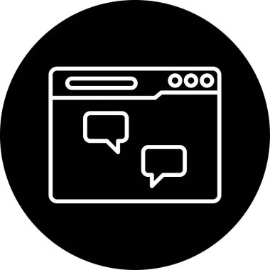 Sohbet mesajı vektör illüstrasyonu