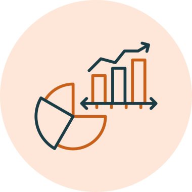 Basit iş grafik vektör simgesi