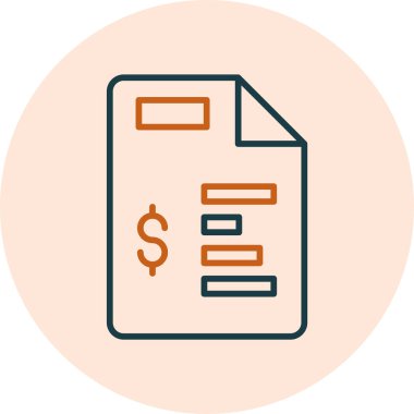 belge mali Rapor vektör simgesi  