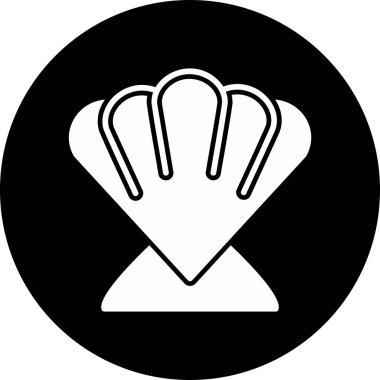 Kabuk düz simgesi, vektör illüstrasyonu