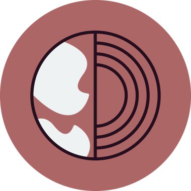 Jeoloji. Web simgesi basit illüstrasyon