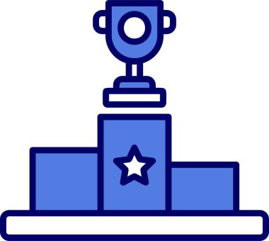 Ödül kupası ikonu vektör illüstrasyon tasarımı