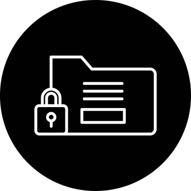 Basit Gizli simge vektör illüstrasyonu