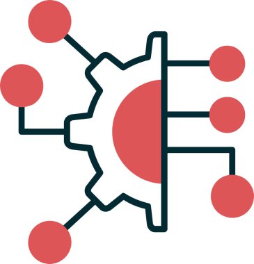 Teknoloji. Web simgesi basit illüstrasyon