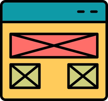 Mockup Design modern simgesinin vektör çizimi