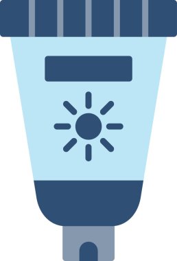 Güneş kremi ikon vektör illüstrasyonu