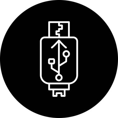 usb simgesi işaret vektör illüstrasyonu