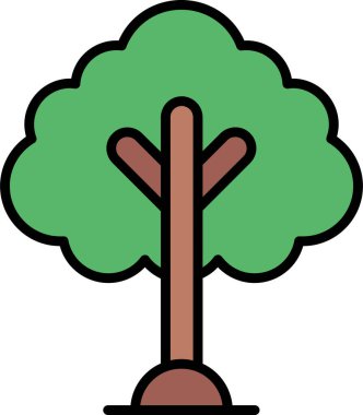 Ağaç. Web simgesi basit illüstrasyon 