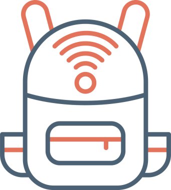 Düz biçimli basit web çanta simgesi