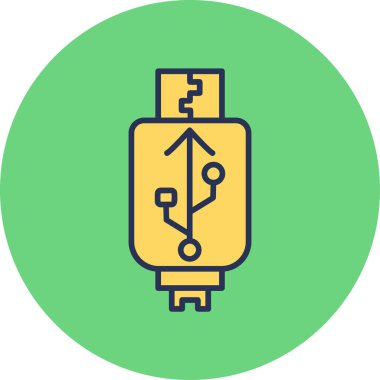 usb simgesi işaret vektör illüstrasyonu