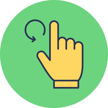 El işaret simgesi. Düz çizim. El işaretleyici vektör simgeleri.