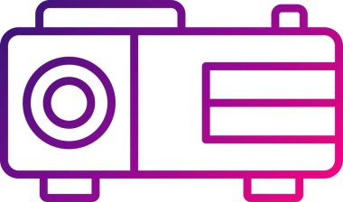 Video oynatıcı vektör düz simgesi