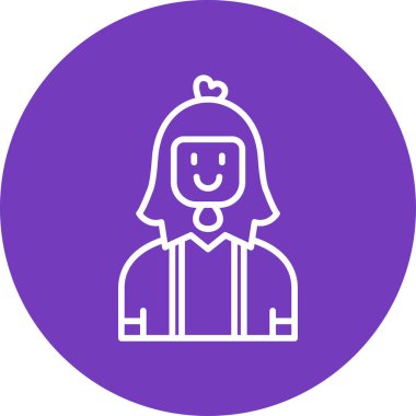 Korkak tavuk. Web simgesi basit illüstrasyon