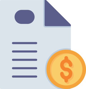 Bill simgesi, vektör illüstrasyonu basit tasarım