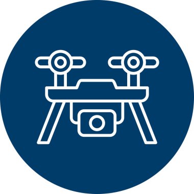Drone simgesi, vektör illüstrasyonu basit tasarım