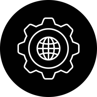 global internet ağı. Web simgesi basit illüstrasyon