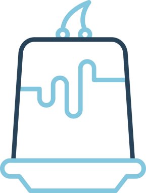 Pudding Web simgesi, basit vektör illüstrasyonu