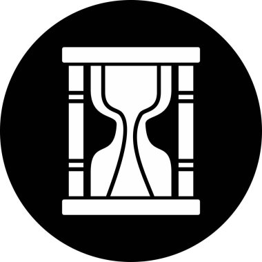 Kum saati simgesi, vektör illüstrasyonu 