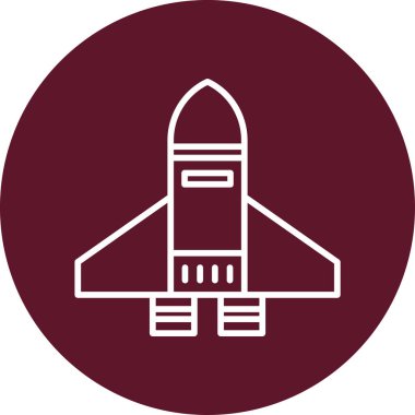 roket ikonu vektör illüstrasyonu 