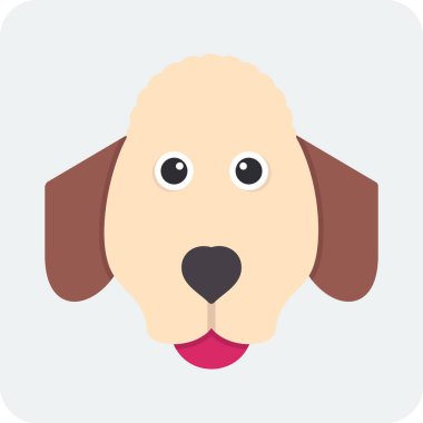 Fino köpeği baş simgesi vektör illüstrasyonu